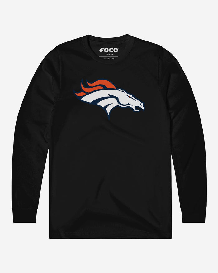 Denver Broncos Primary Logo Long Sleeve T-Shirt FOCO Black S - FOCO.com