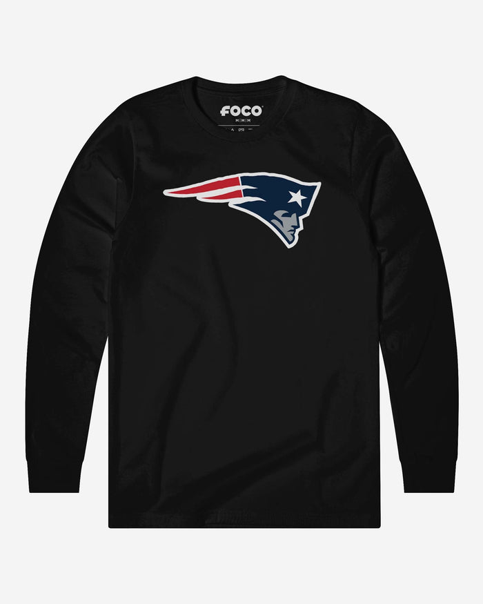 New England Patriots Primary Logo Long Sleeve T-Shirt FOCO Black S - FOCO.com