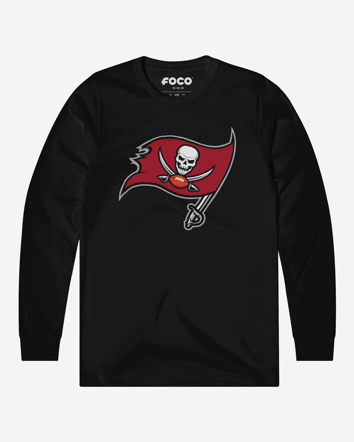 Tampa Bay Buccaneers Primary Logo Long Sleeve T-Shirt FOCO Black S - FOCO.com