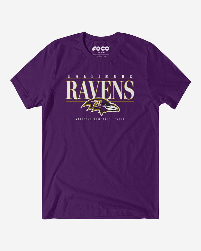 Baltimore Ravens Signature Bar T-Shirt FOCO S - FOCO.com