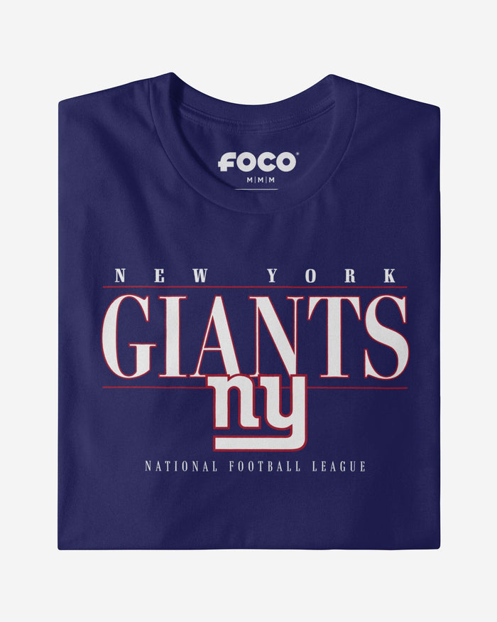 New York Giants Signature Bar T-Shirt FOCO - FOCO.com