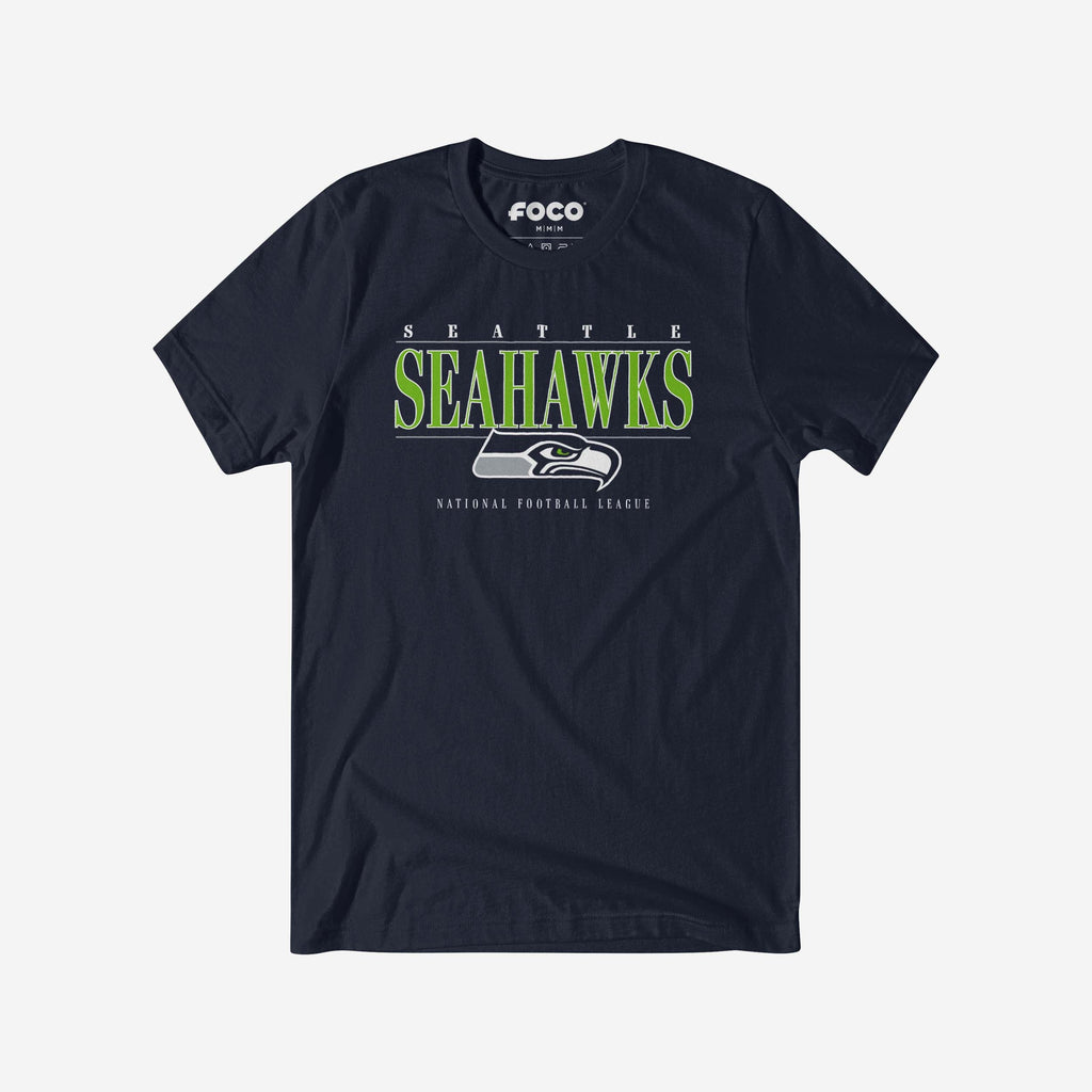 Seattle Seahawks Signature Bar T-Shirt FOCO S - FOCO.com