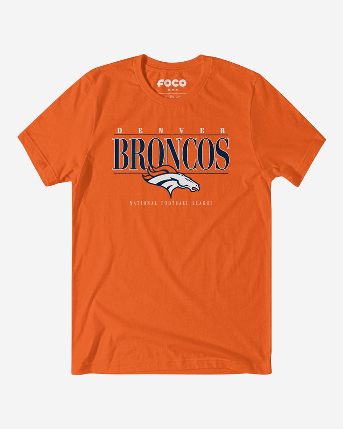 Denver Broncos Signature Bar T-Shirt FOCO S - FOCO.com