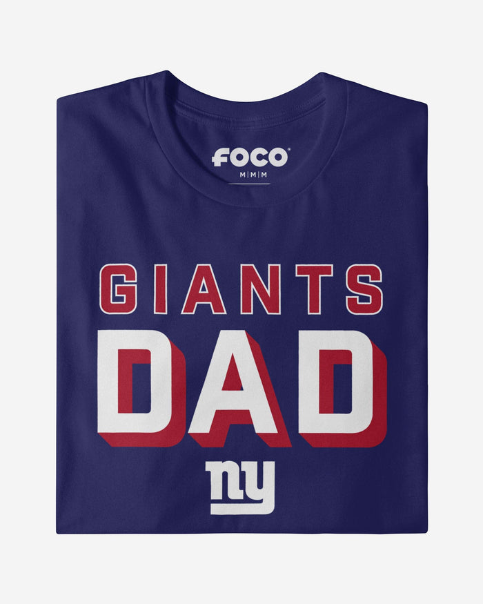 New York Giants Team Dad T-Shirt FOCO - FOCO.com