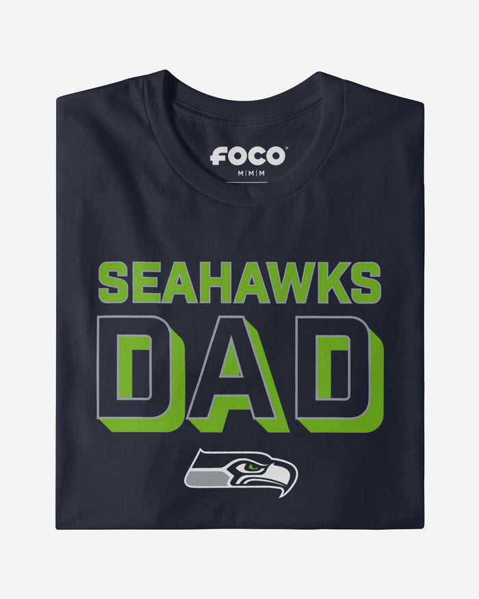 Seattle Seahawks Team Dad T-Shirt FOCO - FOCO.com