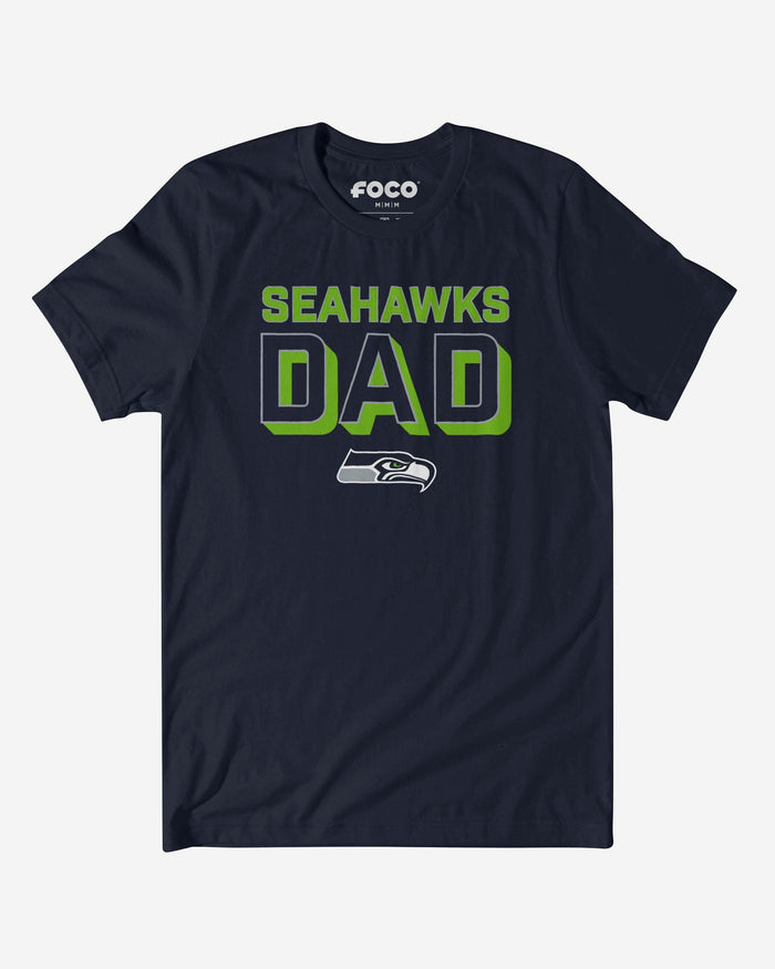 Seattle Seahawks Team Dad T-Shirt FOCO S - FOCO.com