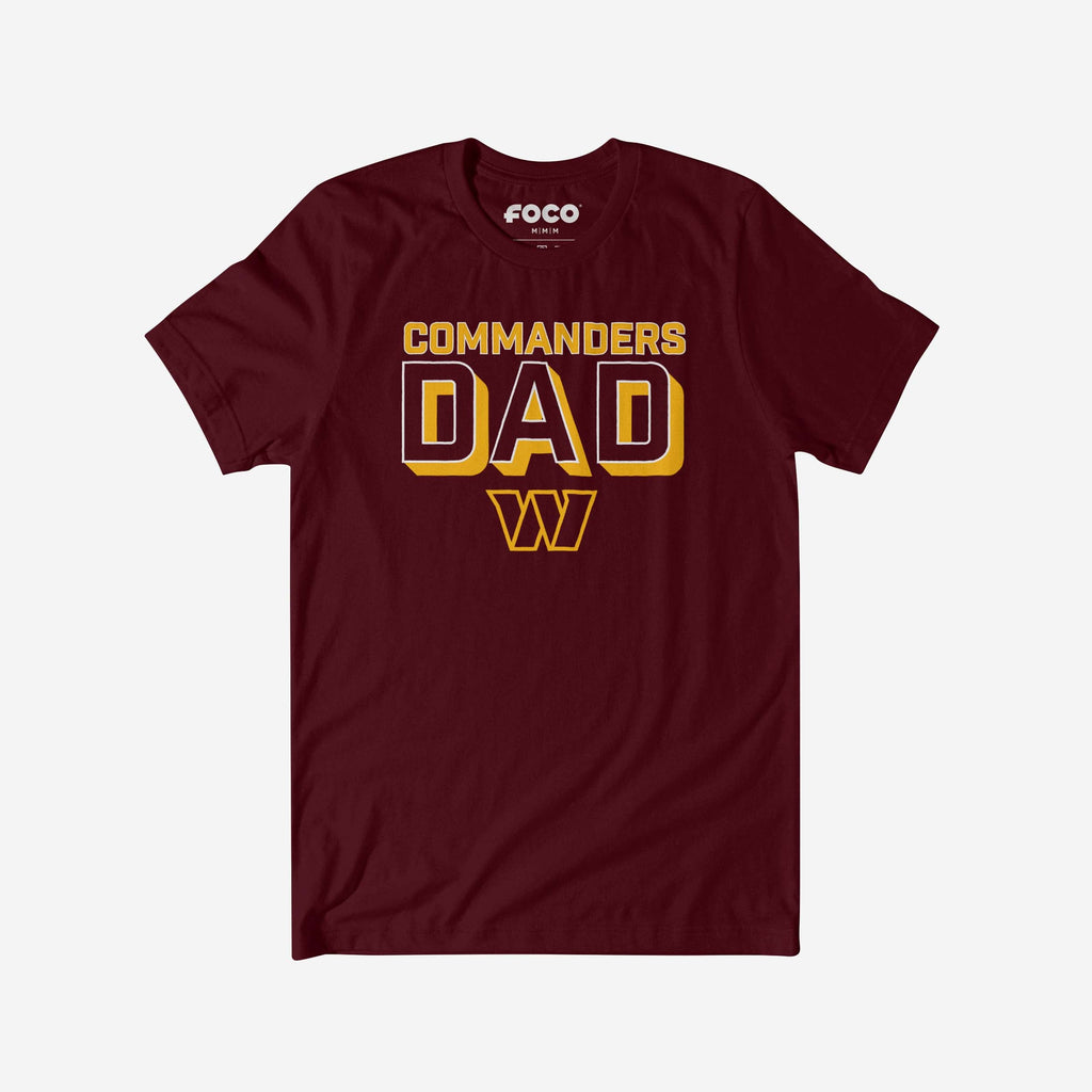 Washington Commanders Team Dad T-Shirt FOCO S - FOCO.com