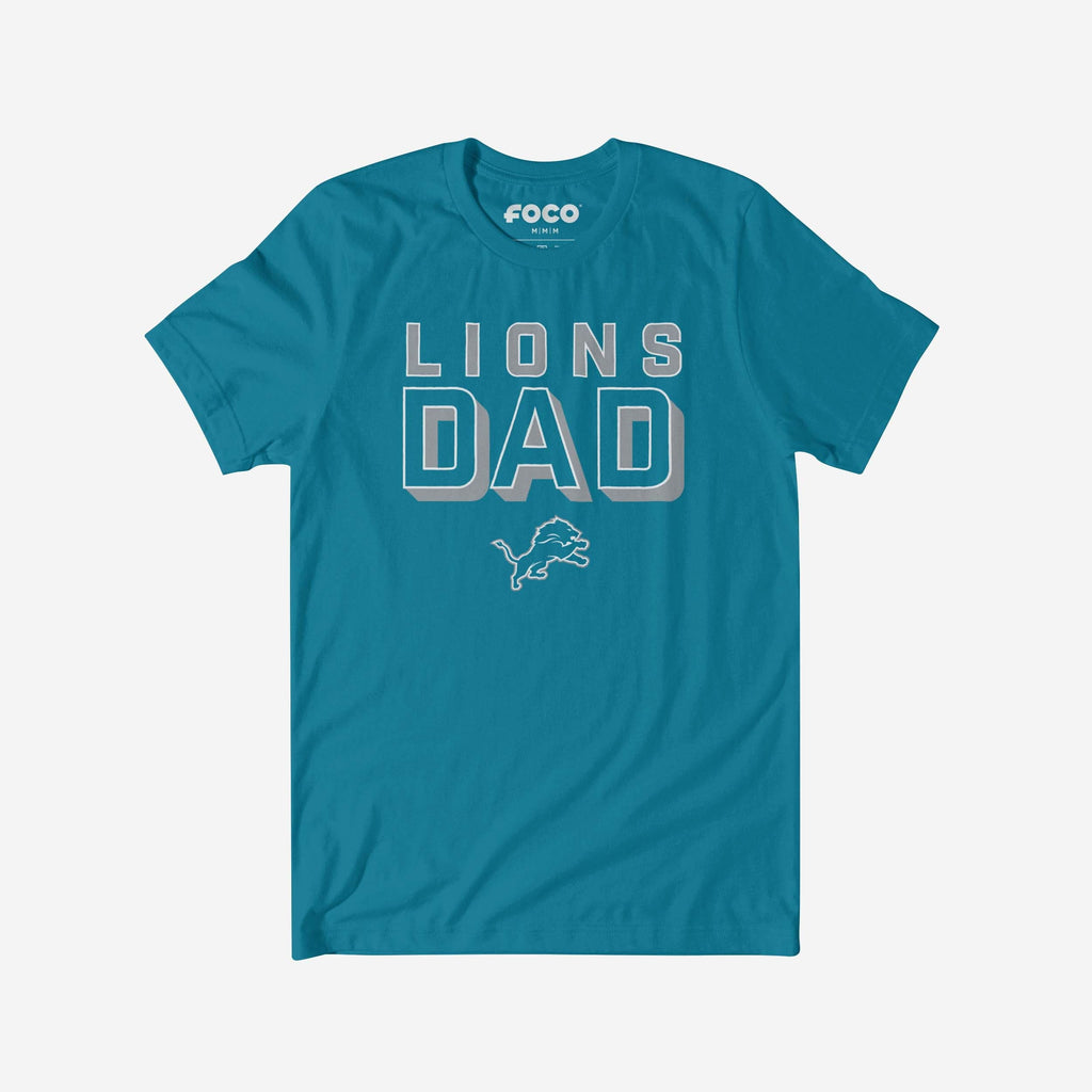 Detroit Lions Team Dad T-Shirt FOCO S - FOCO.com
