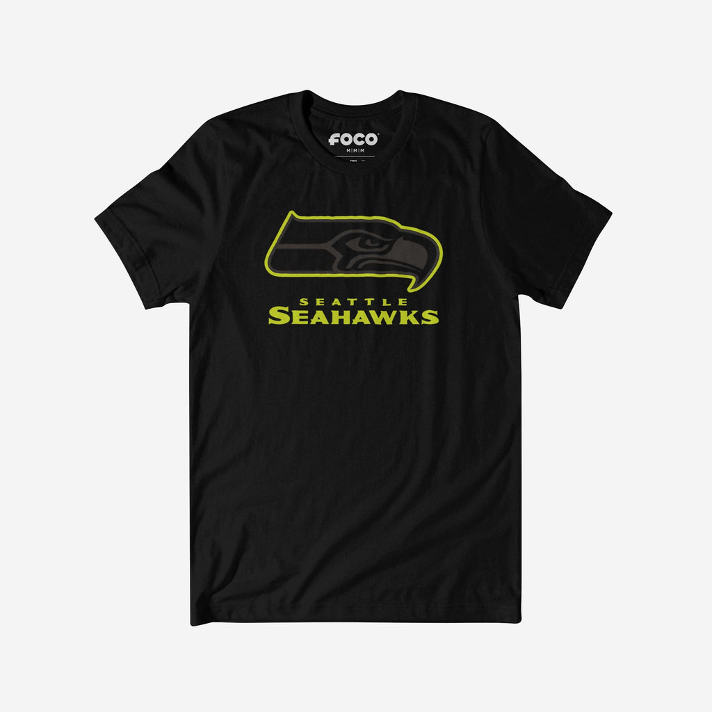 Seattle Seahawks Highlight Reel T-Shirt FOCO Black/Volt S - FOCO.com