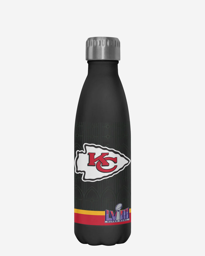 Kansas City Chiefs Super Bowl LVIII Champions Black 17 oz Stainless Steel Bottle FOCO - FOCO.com