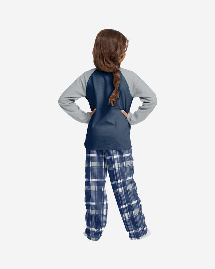 Dallas Cowboys Youth Plaid Family Holiday Pajamas FOCO - FOCO.com