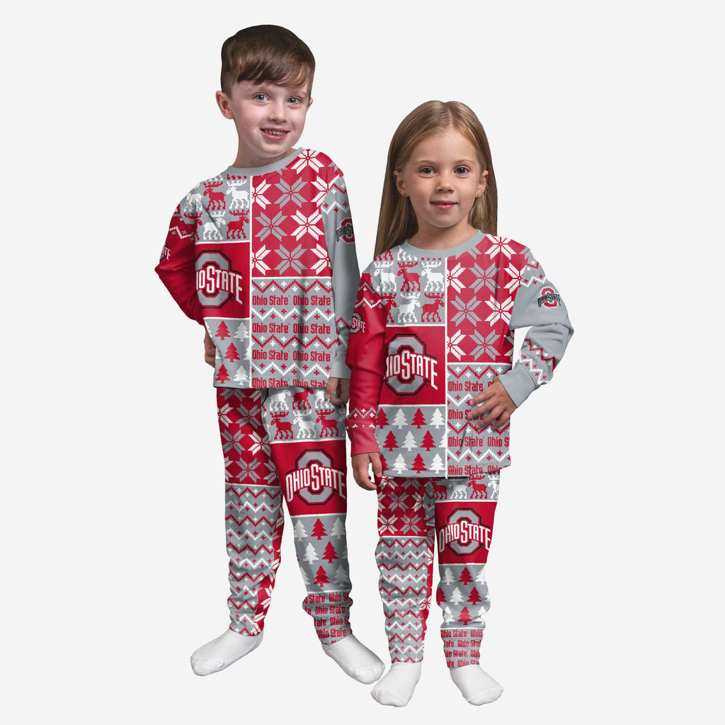 Ohio State Buckeyes Toddler Busy Block Family Holiday Pajamas FOCO 2T - FOCO.com