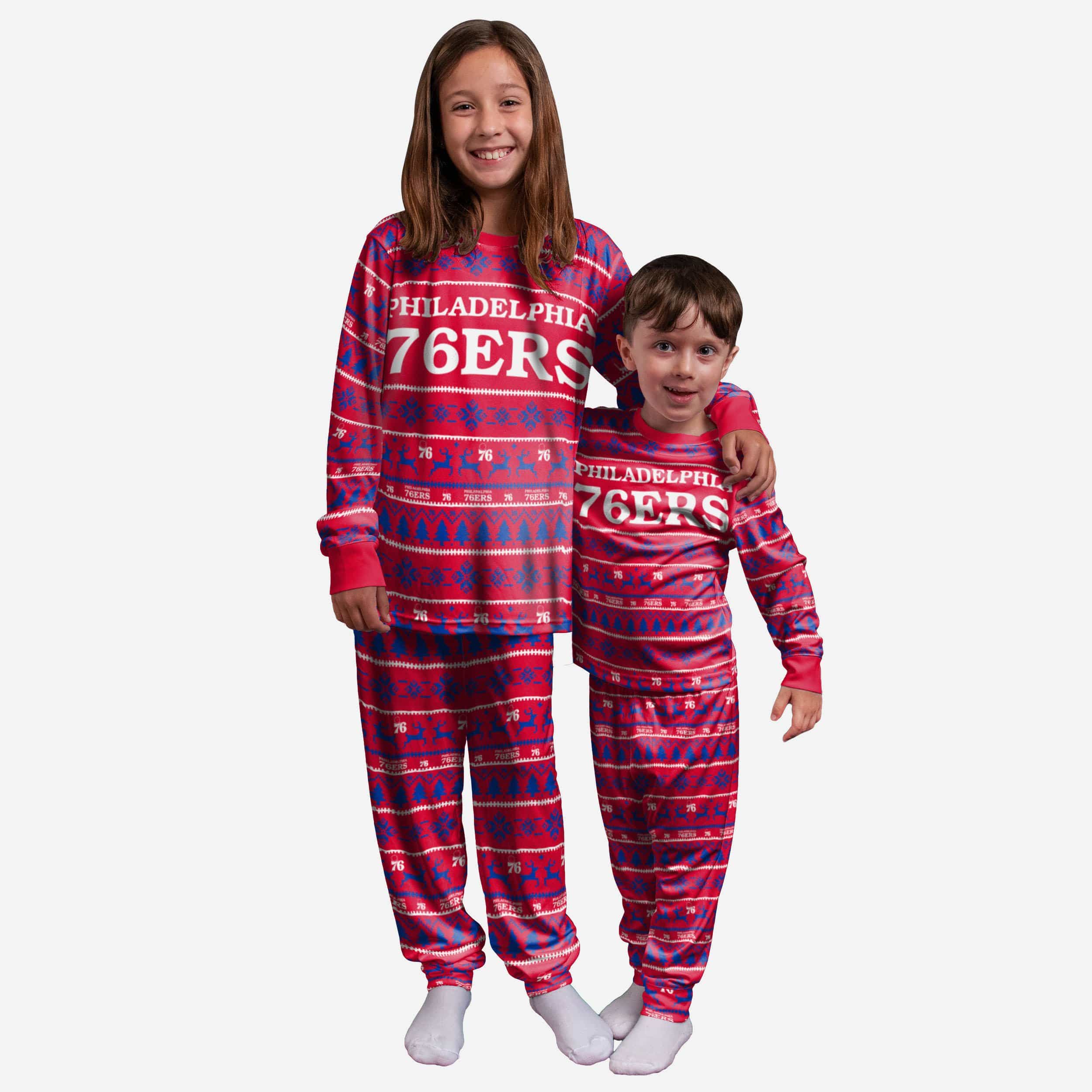 FOCO Philadelphia 76ers NBA Family Holiday Pajamas