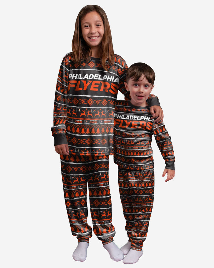 Philadelphia Flyers Youth Family Holiday Pajamas FOCO - FOCO.com