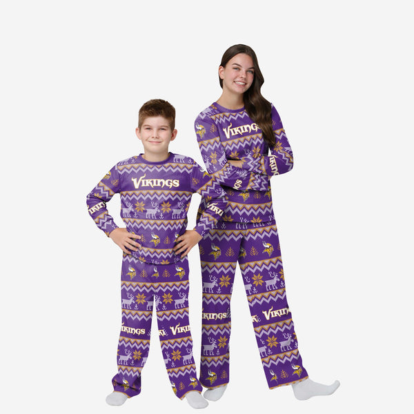 Minnesota Vikings FOCO Women's Ugly Pajamas Set - Purple