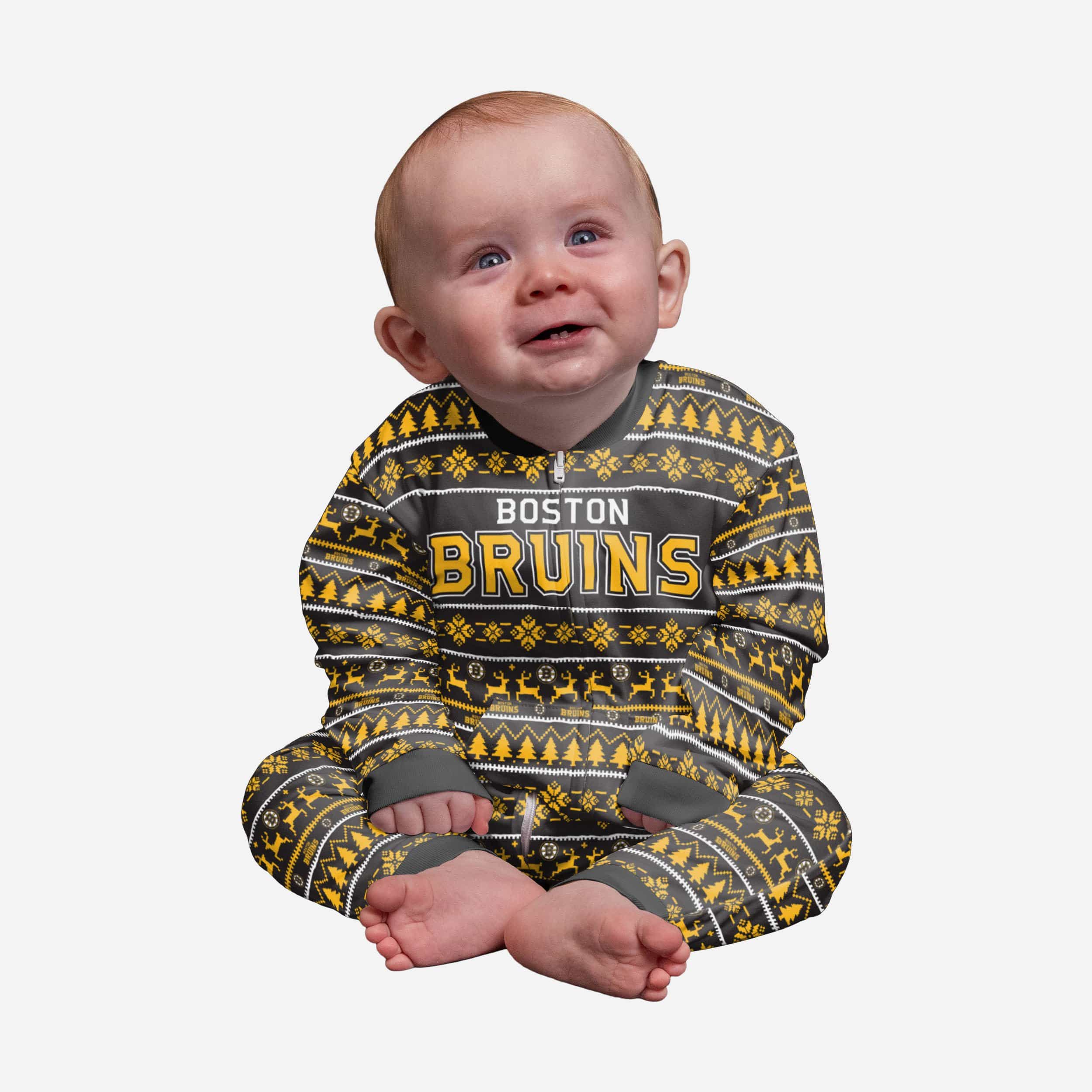 Boston Bruins Family Holiday Pajamas FOCO