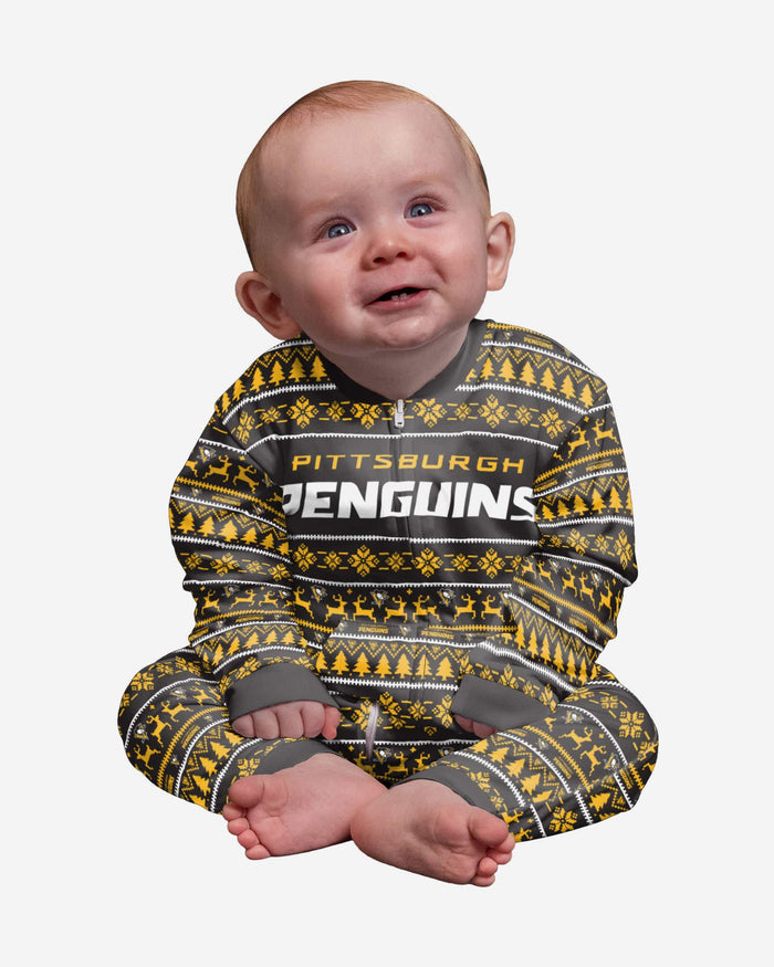 Pittsburgh Penguins Infant Family Holiday Pajamas FOCO 12 mo - FOCO.com