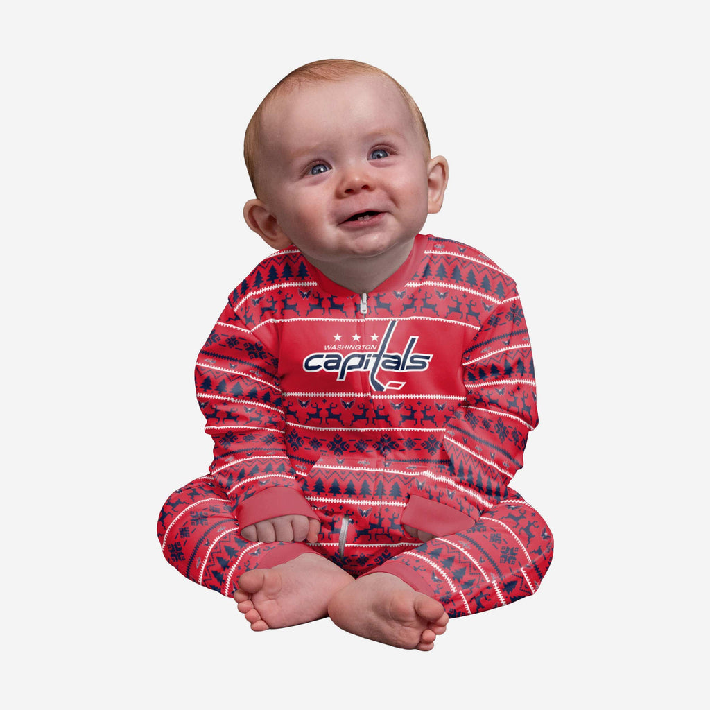 Washington Capitals Infant Family Holiday Pajamas FOCO 12 mo - FOCO.com