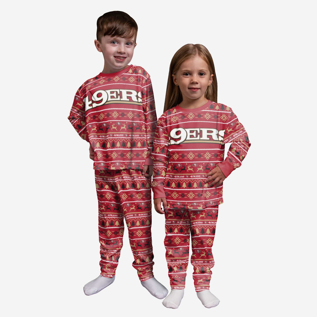 San Francisco 49ers Toddler Family Holiday Pajamas FOCO 2T - FOCO.com