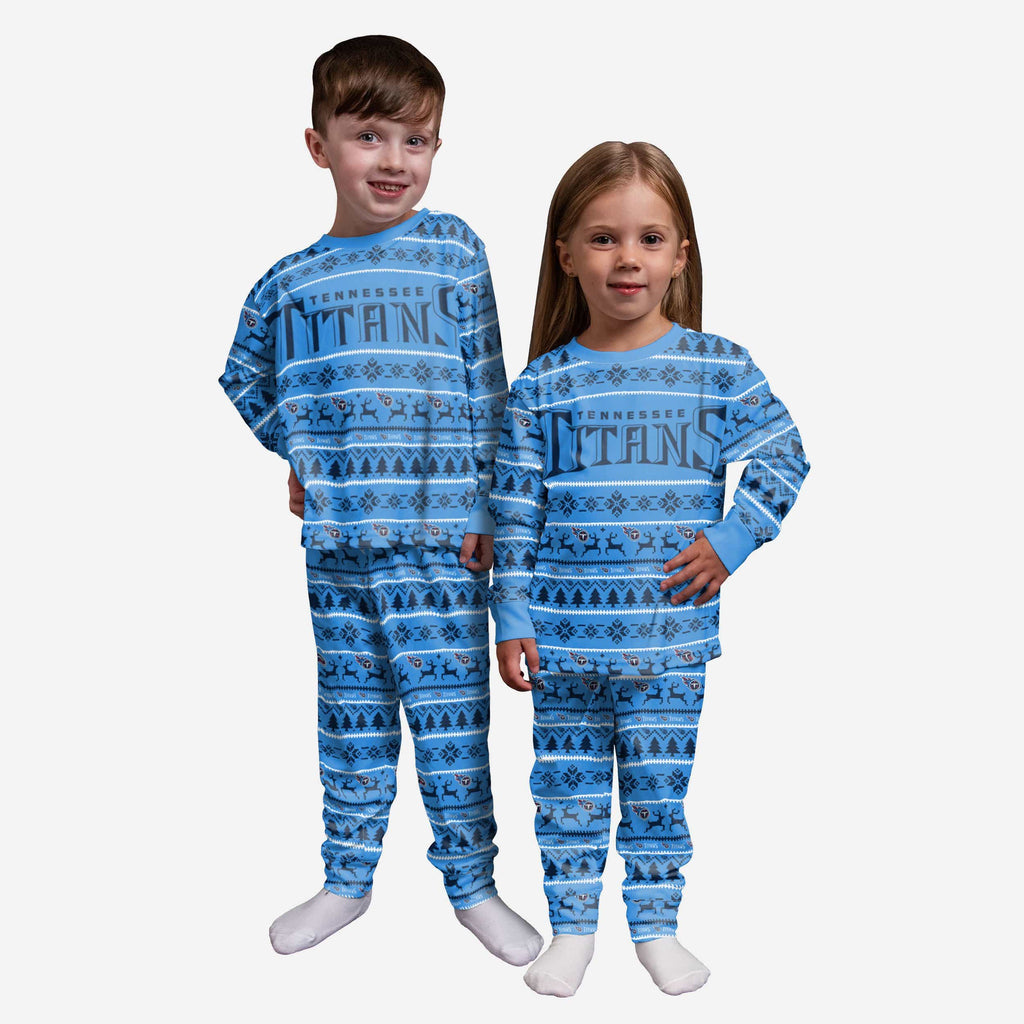 Tennessee Titans Toddler Family Holiday Pajamas FOCO 2T - FOCO.com