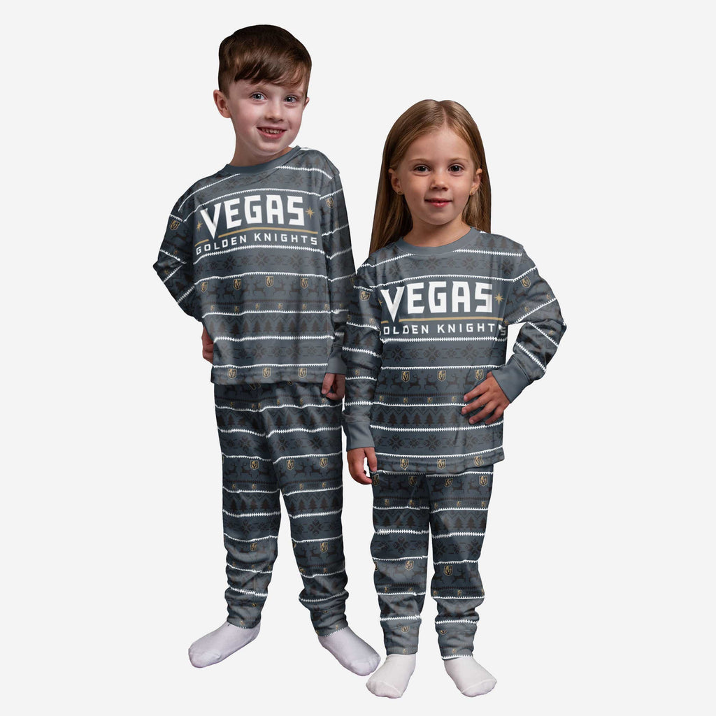 Vegas Golden Knights Toddler Family Holiday Pajamas FOCO 2T - FOCO.com