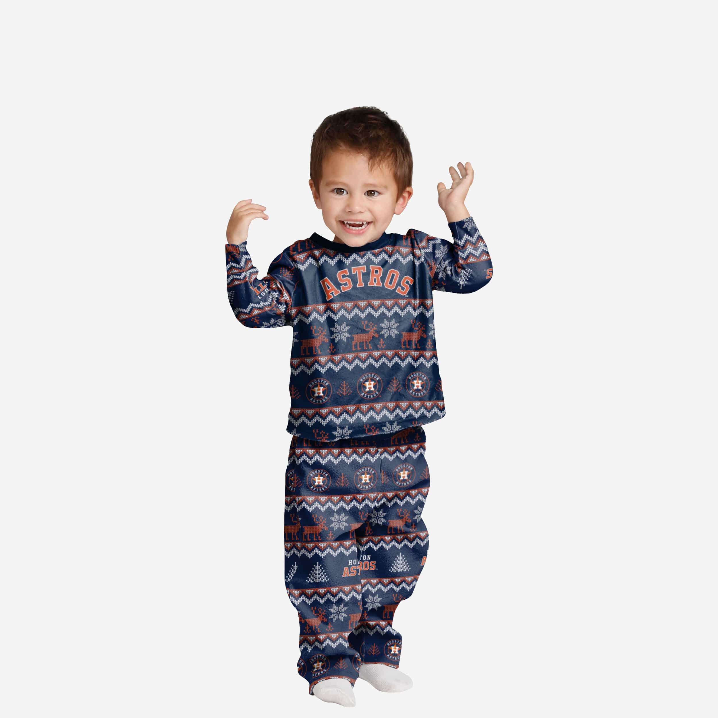 FOCO Houston Astros MLB Family Holiday Pajamas