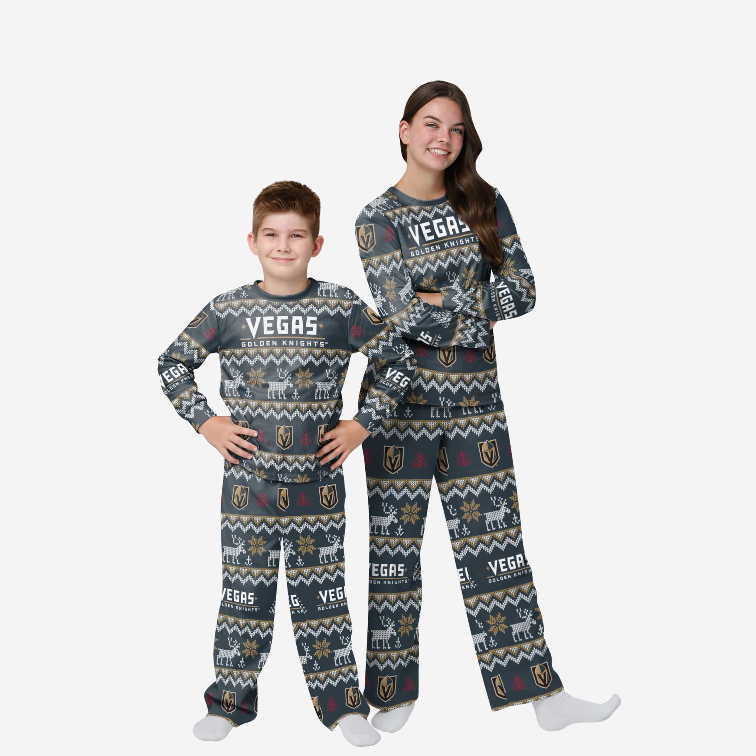 Vegas Golden Knights NHL Family Holiday Pajamas