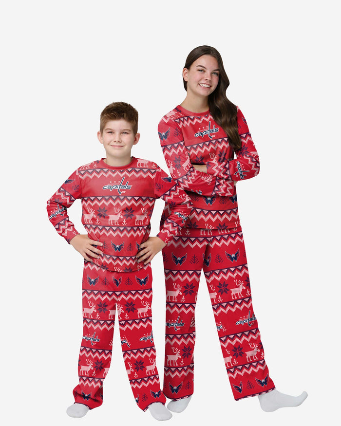 FOCO Washington Capitals NHL Ugly Pattern Family Holiday Pajamas