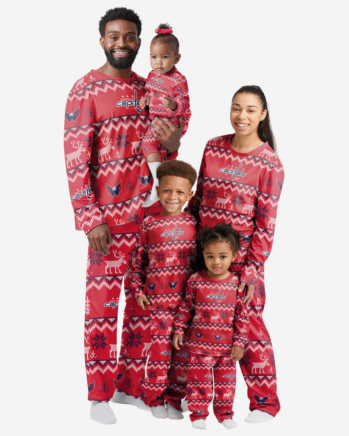 FOCO Las Vegas Raiders NFL Ugly Pattern Family Holiday Pajamas