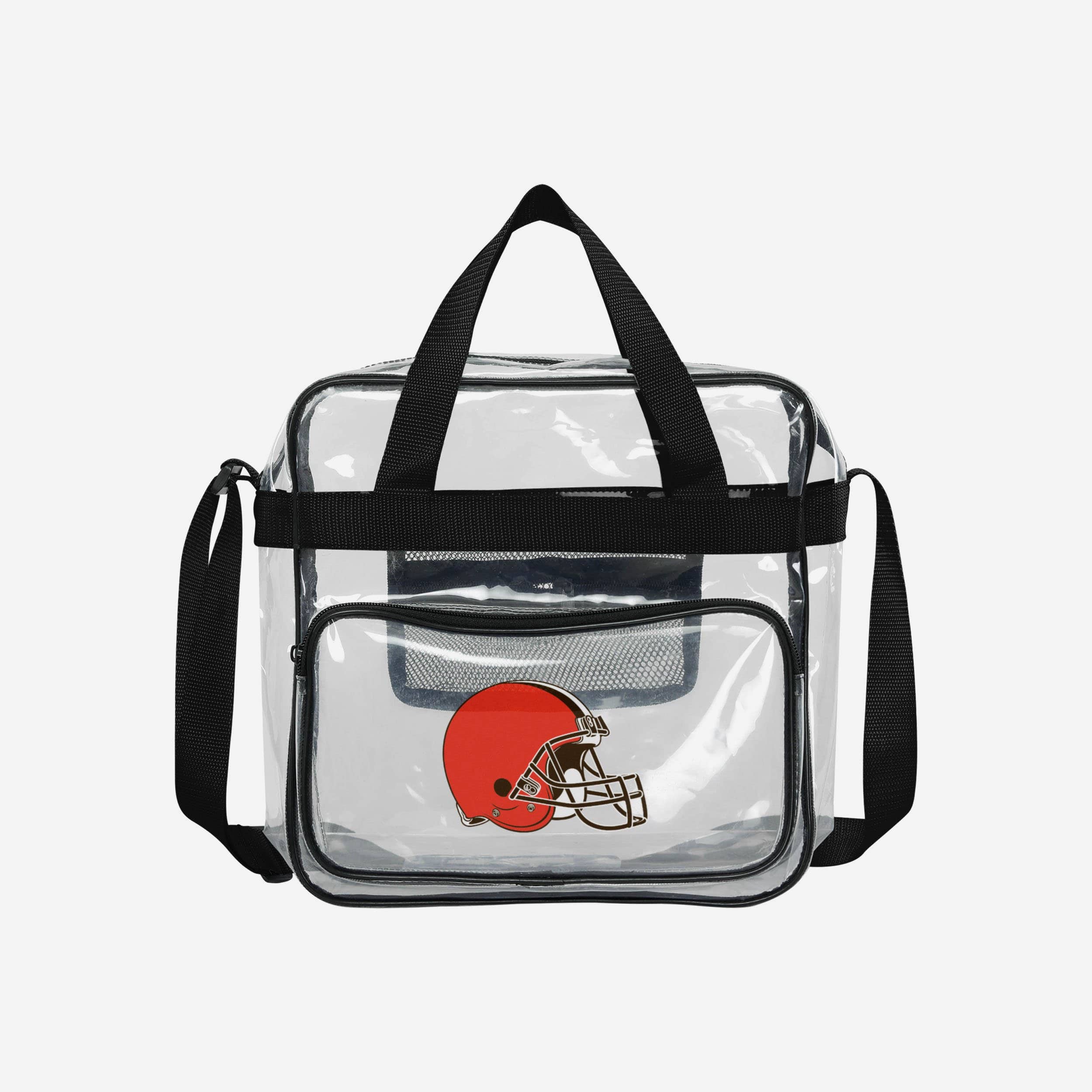 Cleveland Browns Team Stripe Clear Crossbody Bag FOCO