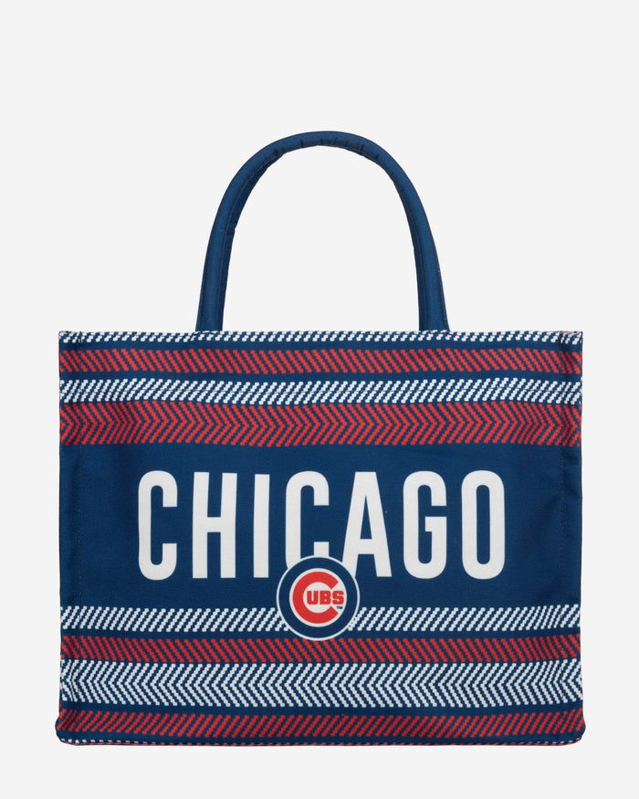 Chicago Cubs Stitch Pattern Canvas Tote Bag FOCO - FOCO.com