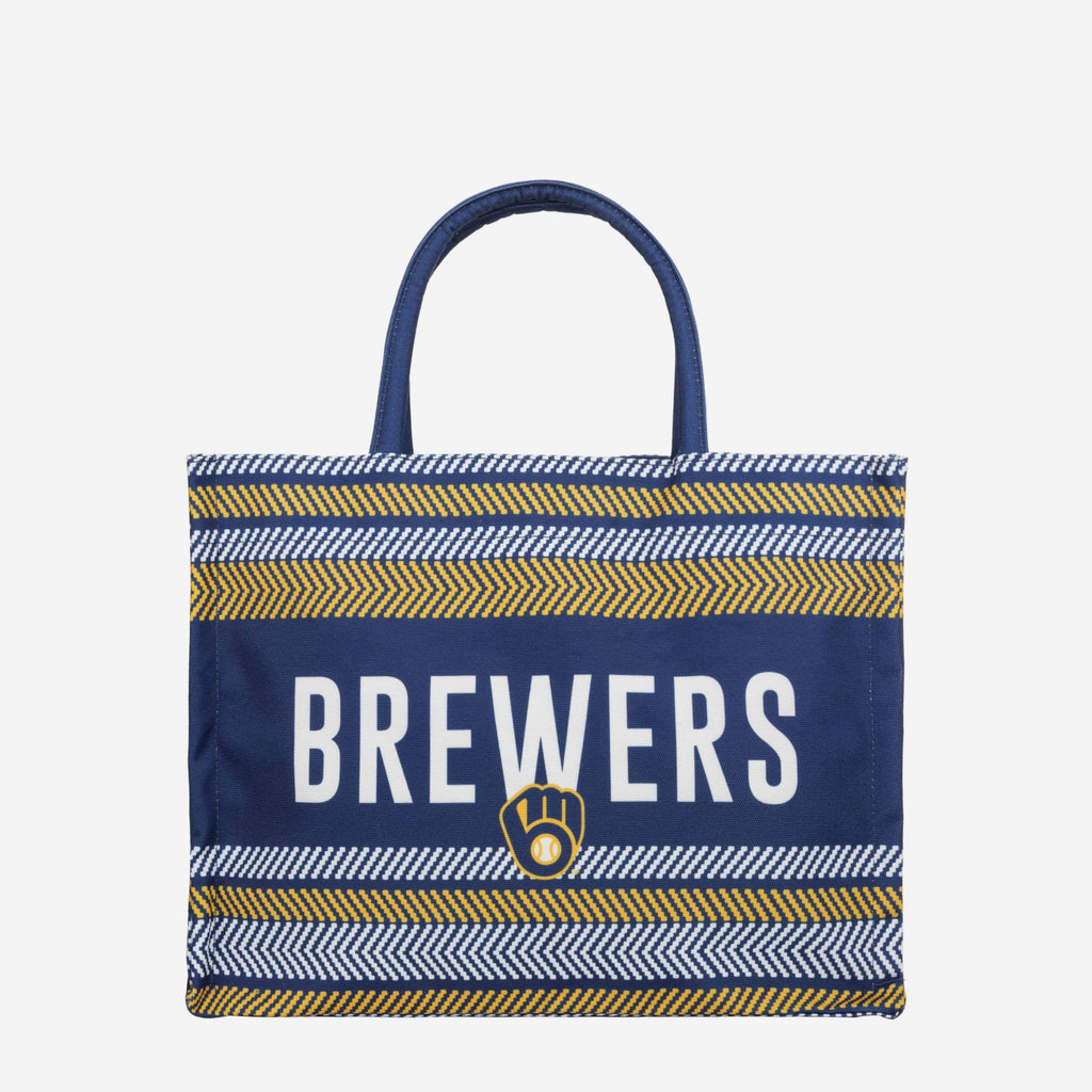 Milwaukee Brewers Stitch Pattern Canvas Tote Bag FOCO - FOCO.com