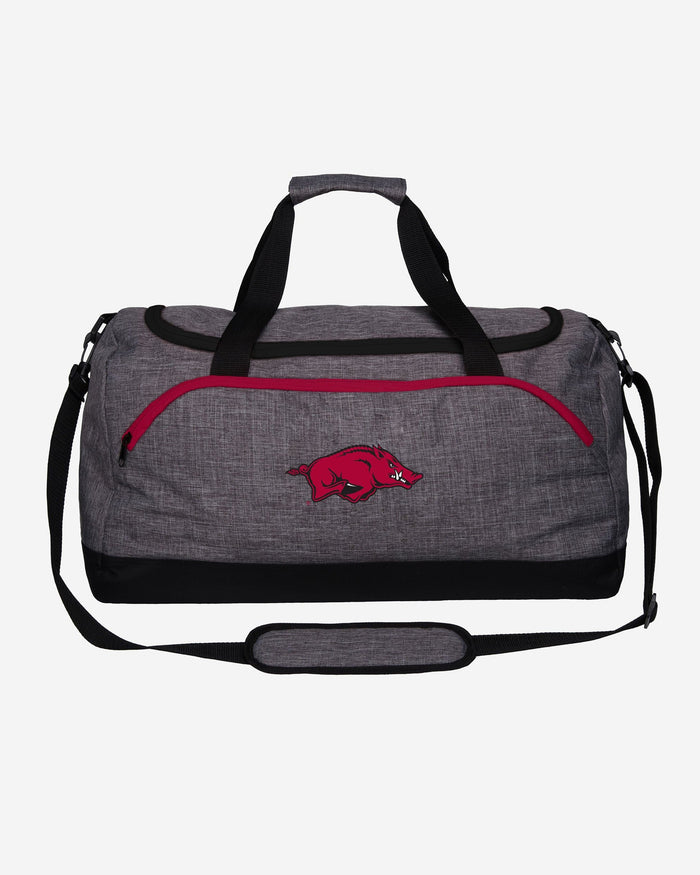 Arkansas Razorbacks Heather Grey Bold Color Duffle Bag FOCO - FOCO.com