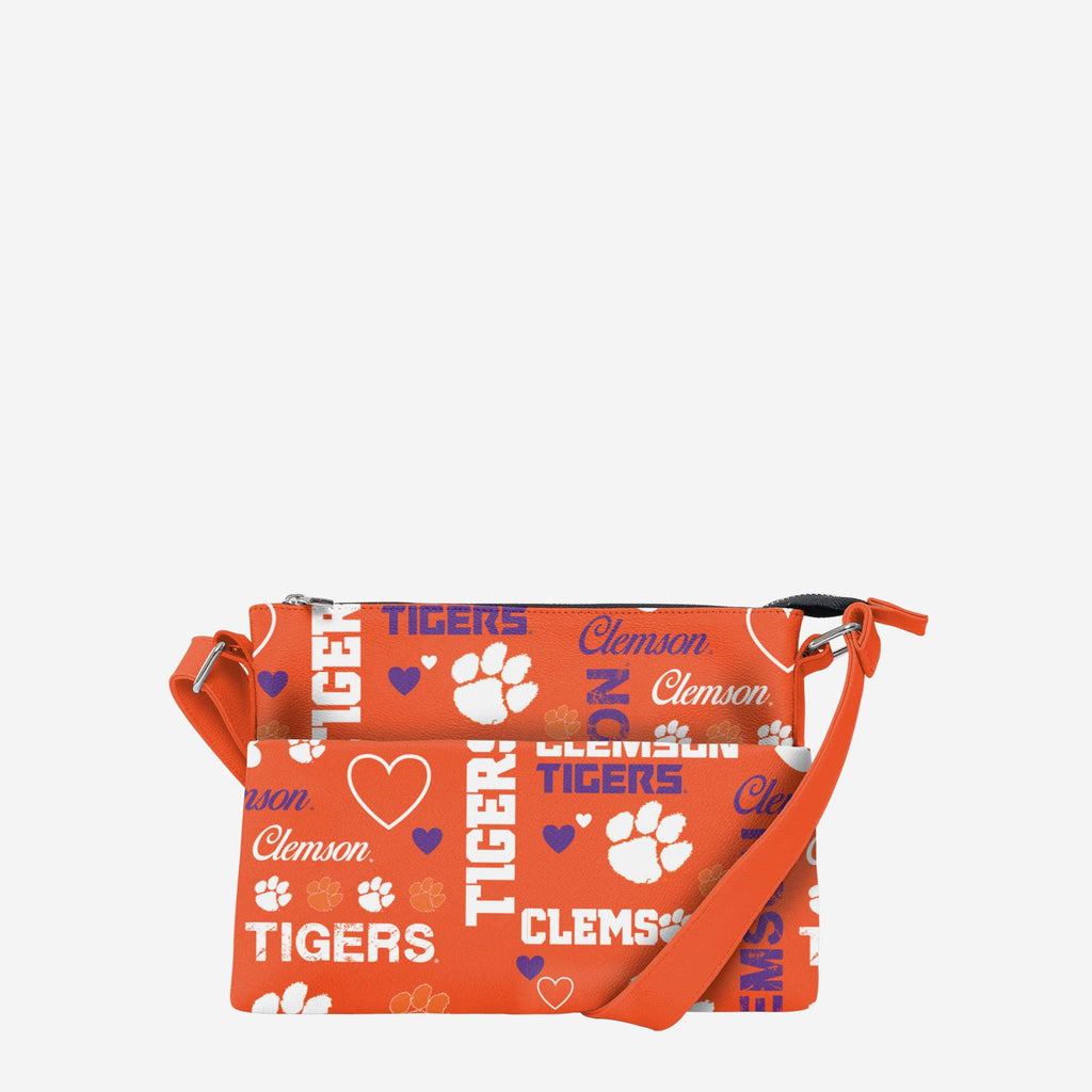 Clemson Tigers Logo Love Crossbody Purse FOCO - FOCO.com