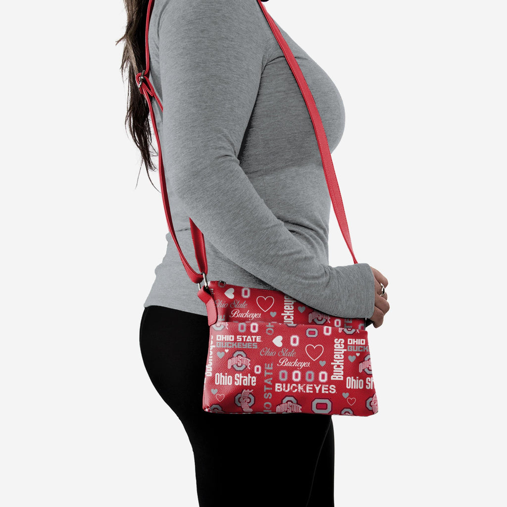 Ohio State Buckeyes Logo Love Crossbody Purse FOCO