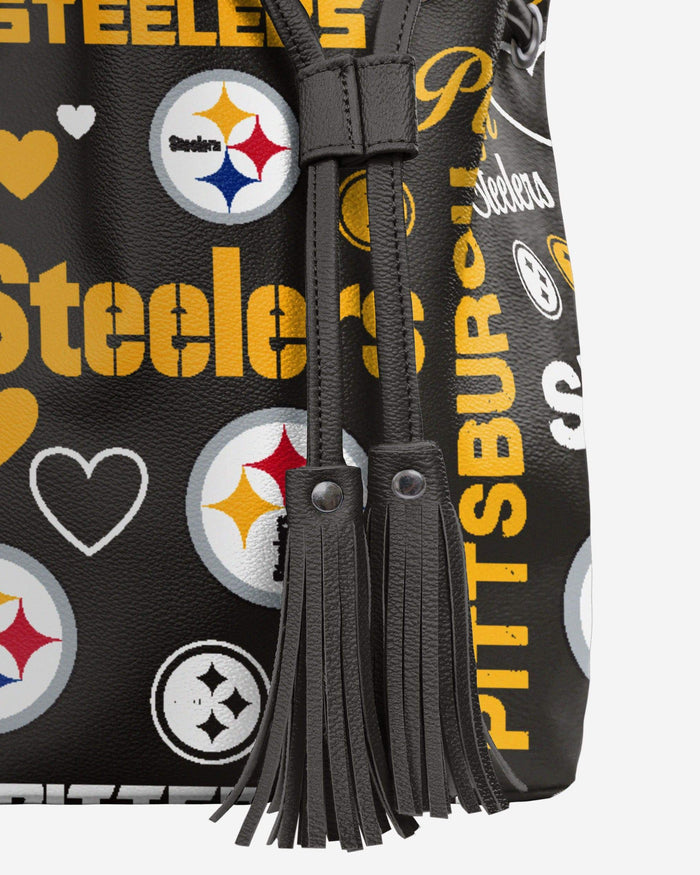 Pittsburgh Steelers Logo Love Cinch Purse FOCO - FOCO.com