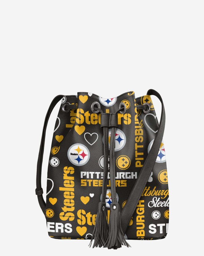 Pittsburgh Steelers Logo Love Cinch Purse FOCO - FOCO.com