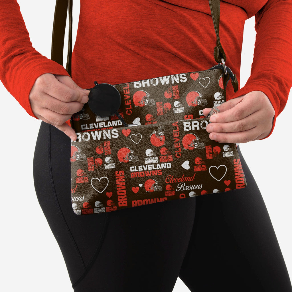 Cleveland Browns Logo Love Crossbody Purse FOCO