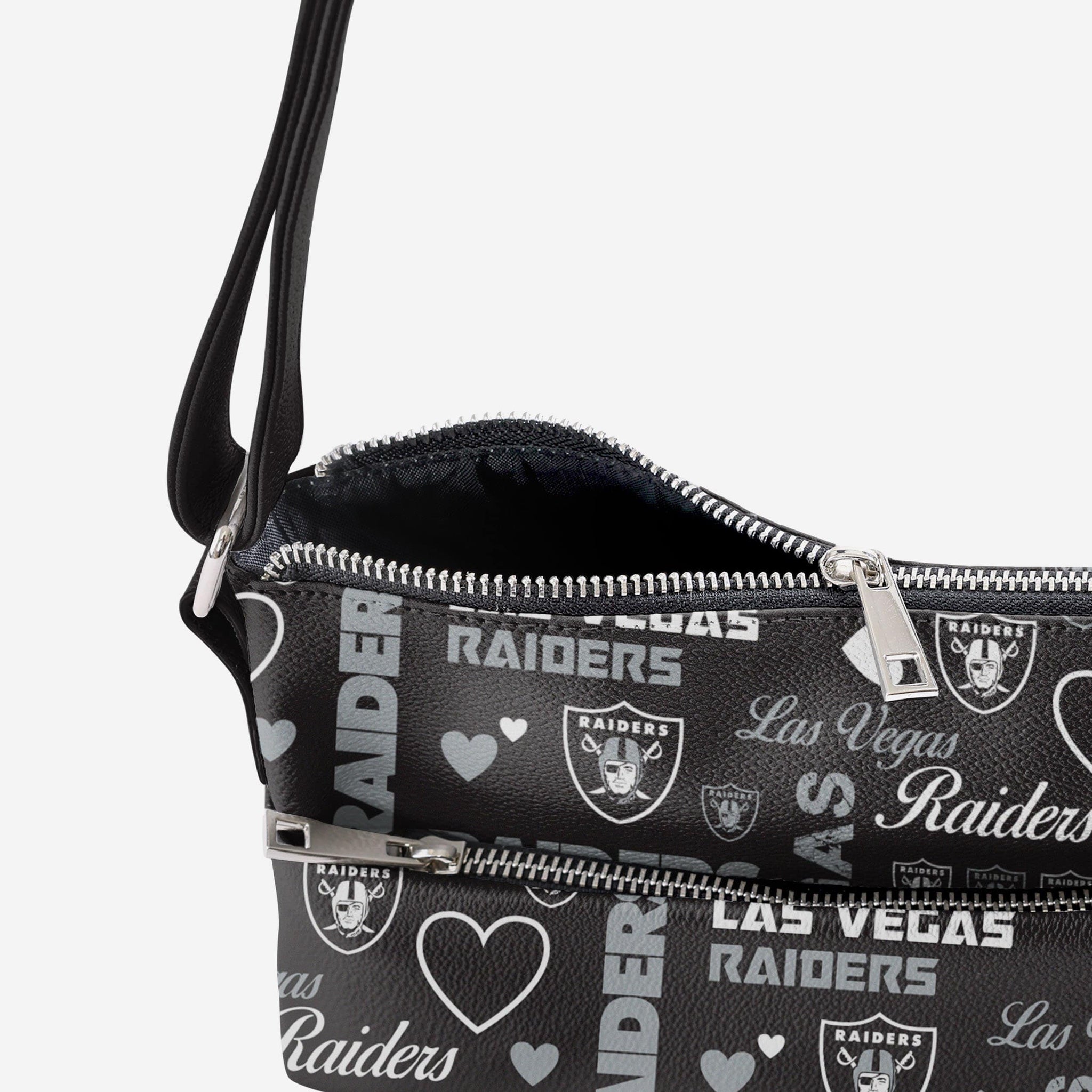 Las Vegas Raiders Team Stripe Clear Crossbody Bag FOCO