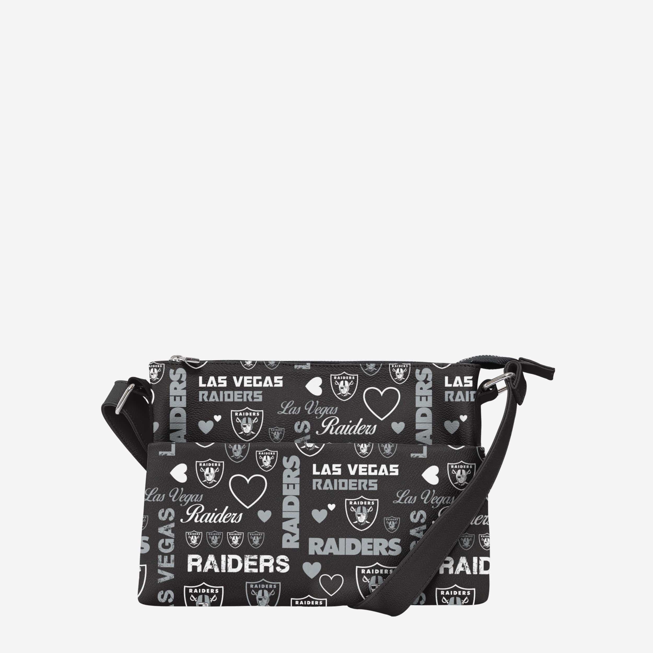 Las Vegas Raiders Team Stripe Clear Crossbody Bag FOCO