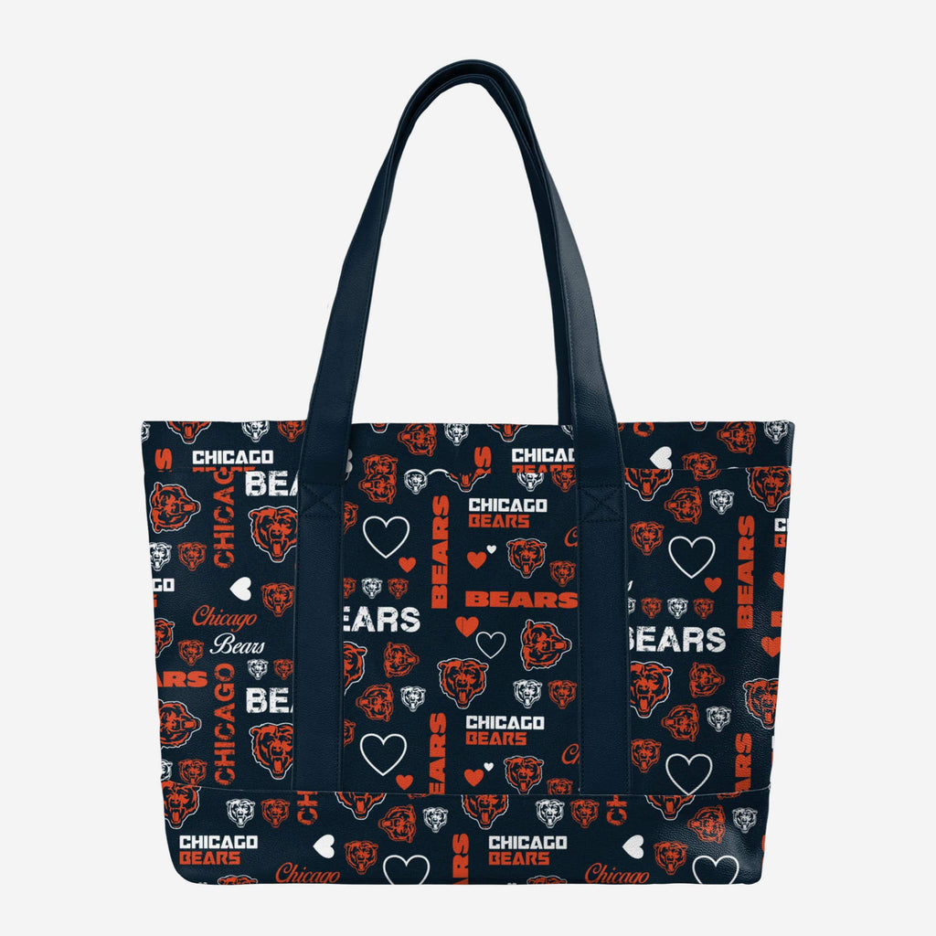 Chicago Bears Logo Love Tote Bag FOCO - FOCO.com