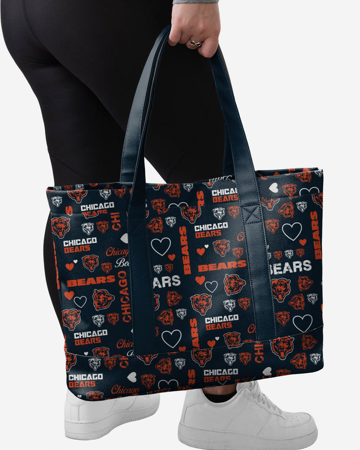 Chicago Bears Logo Love Tote Bag FOCO - FOCO.com