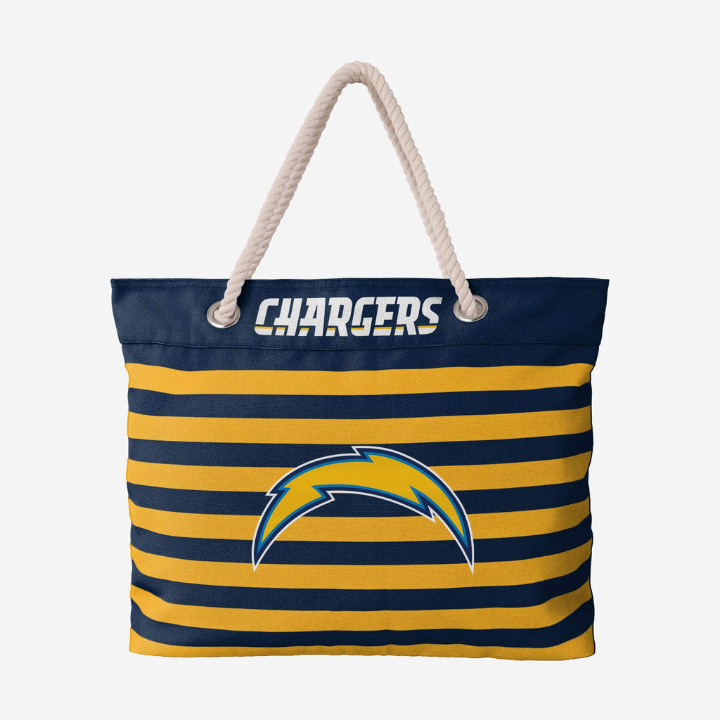 Los Angeles Chargers Nautical Stripe Tote Bag FOCO - FOCO.com