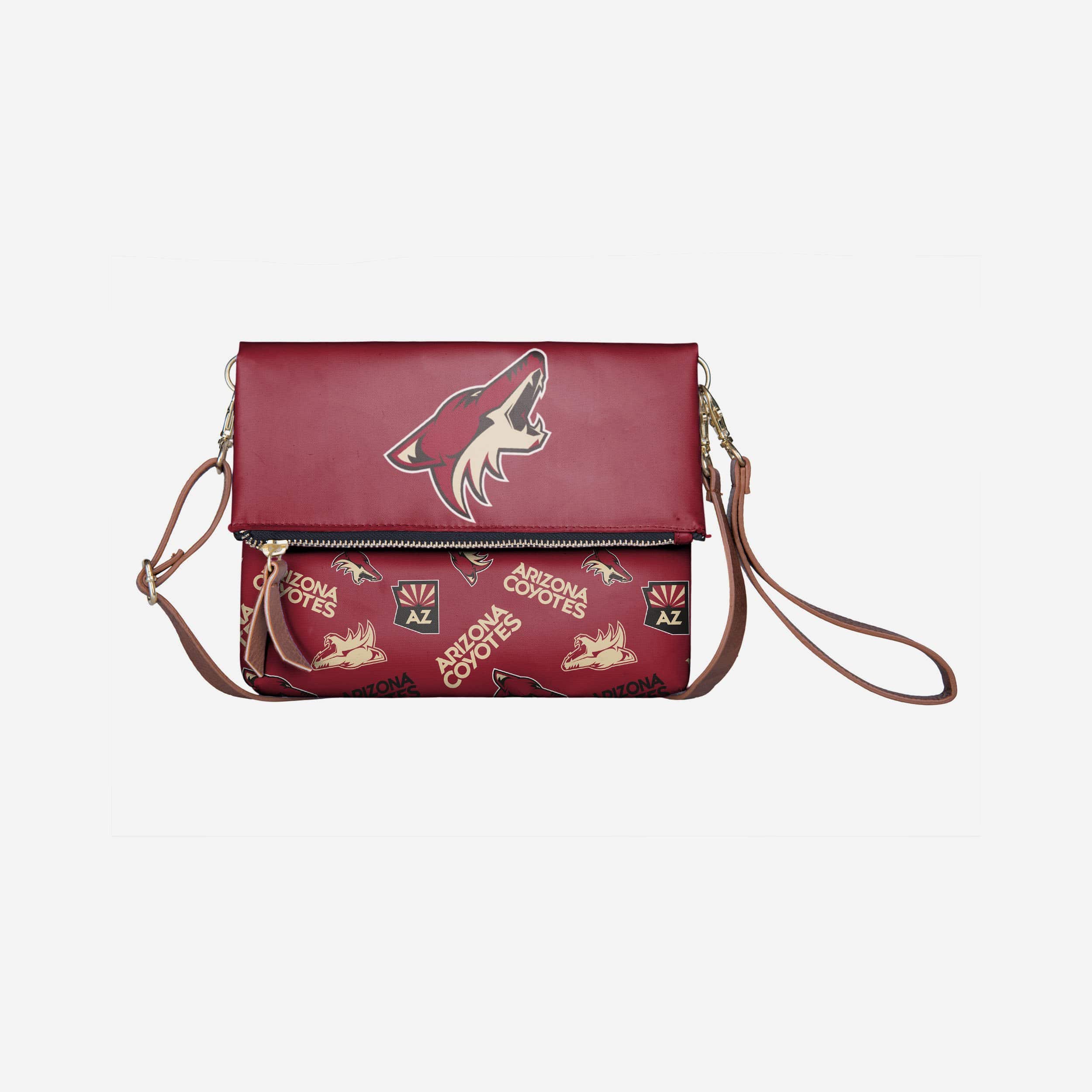 Red Bag Strap with Clear Purse Go Yotes