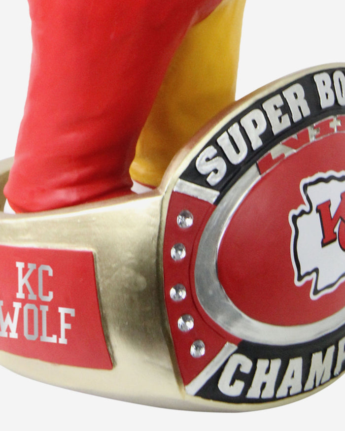 KC Wolf Kansas City Chiefs Super Bowl LVII Champions 18 in Mascot Bobblehead FOCO - FOCO.com