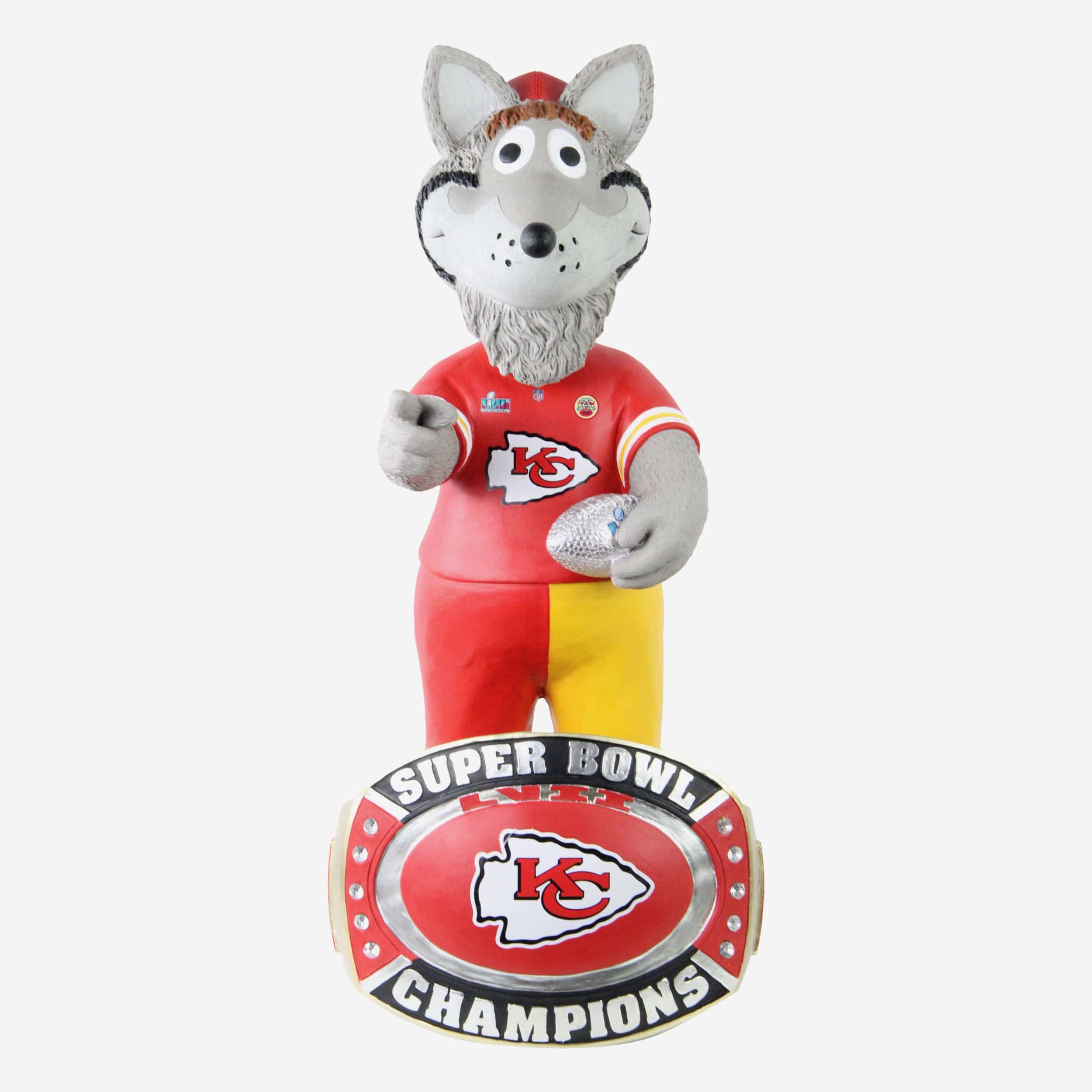 KC Wolf Kansas City Chiefs Super Bowl LVII Champions Mascot Bobblehead FOCO