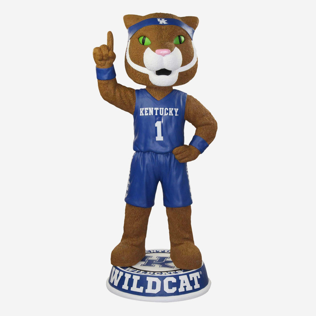 Scratch Kentucky Wildcats Blue Jersey 3 Ft Mascot Bobblehead FOCO - FOCO.com