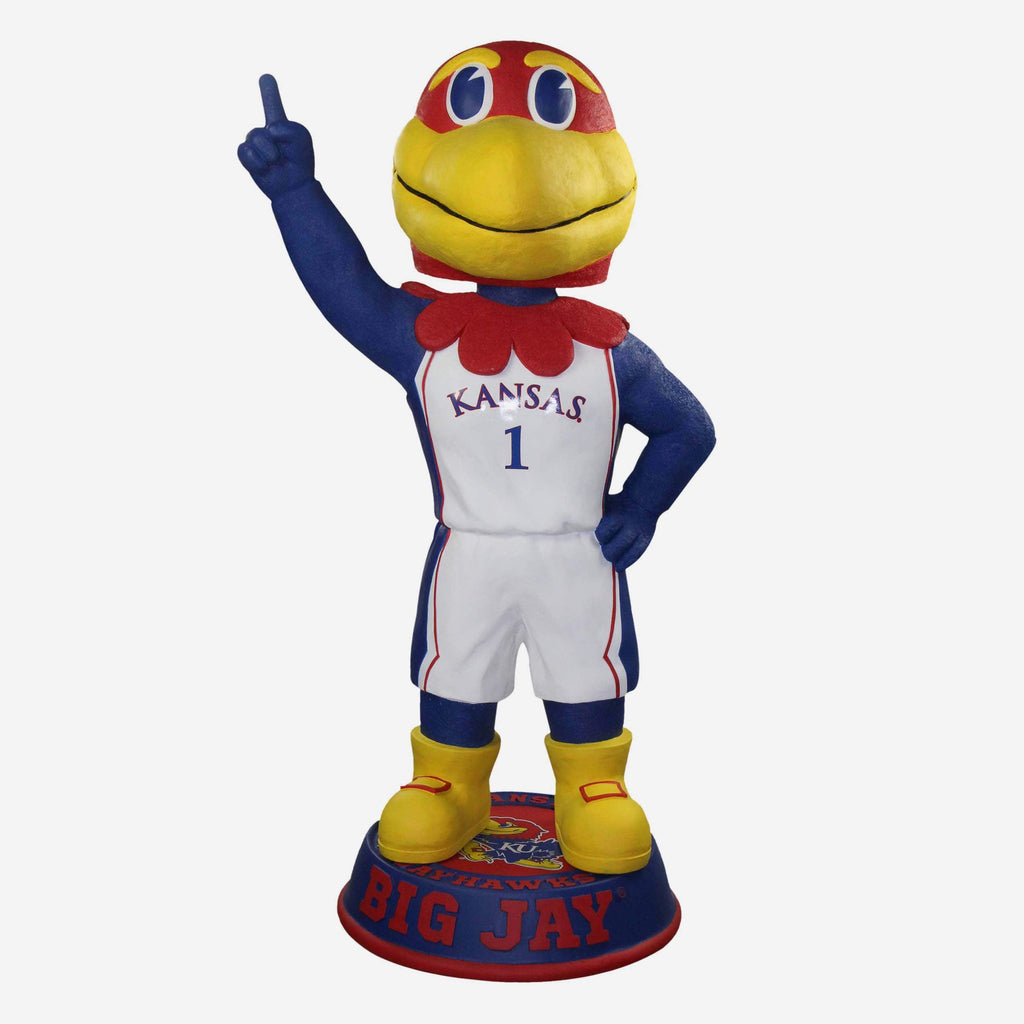 Big Jay Kansas Jayhawks White Jersey 3 Ft Mascot Bobblehead FOCO - FOCO.com