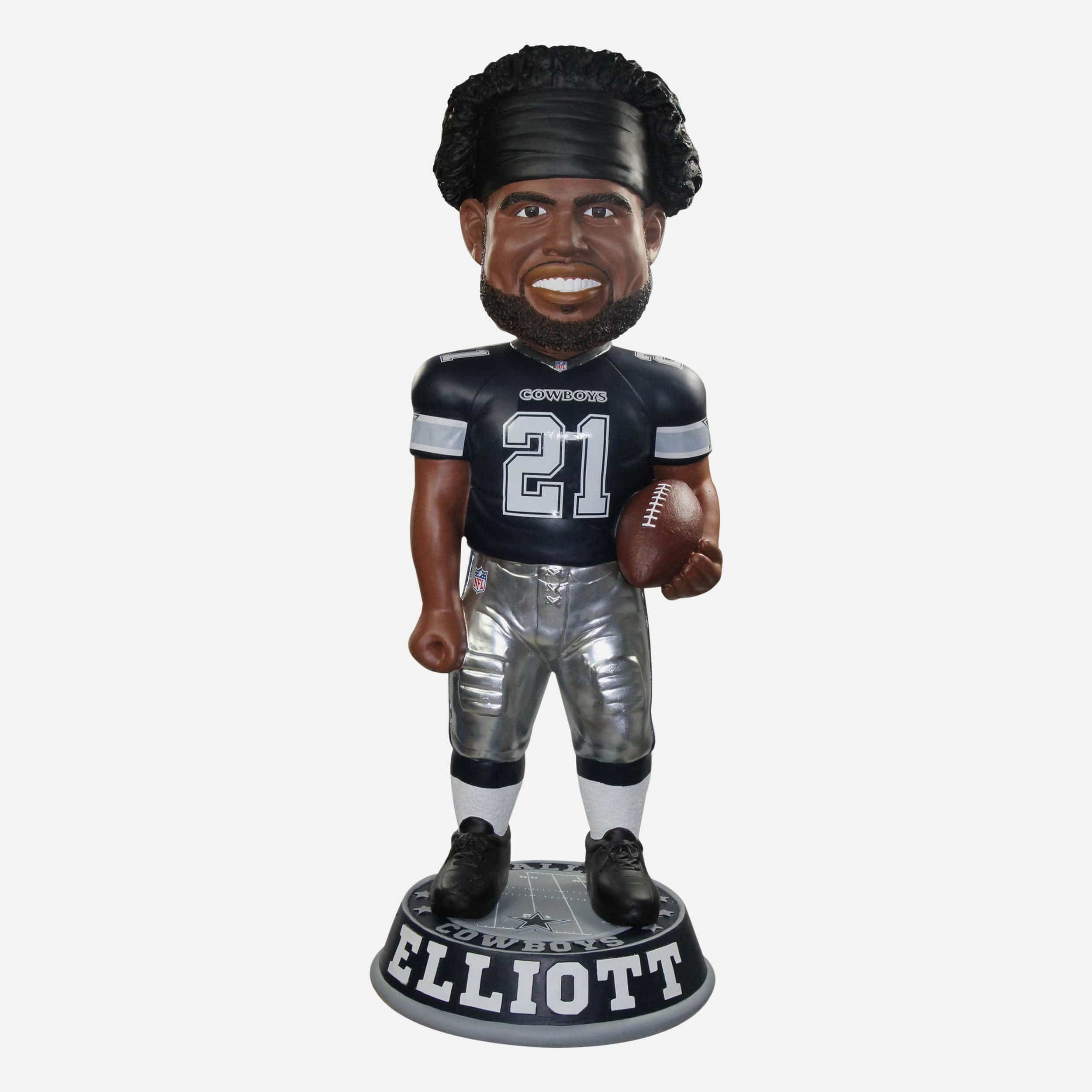 Ezekiel Elliott Dallas Cowboys Blue Jersey 3 ft Bobblehead Officially Licensed by NFL