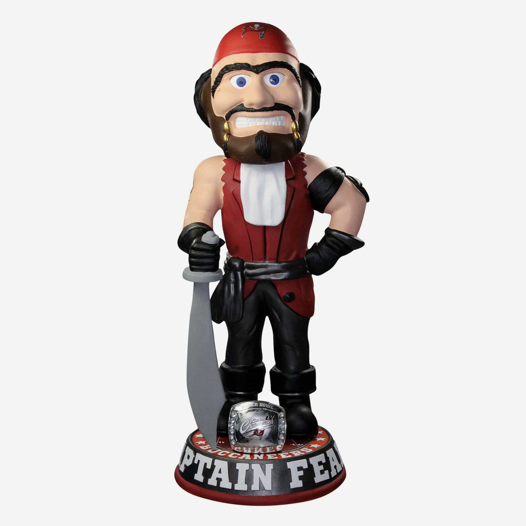 Captain Fear Tampa Bay Buccaneers Super Bowl LV Champions 3 Ft Mascot Bobblehead FOCO - FOCO.com